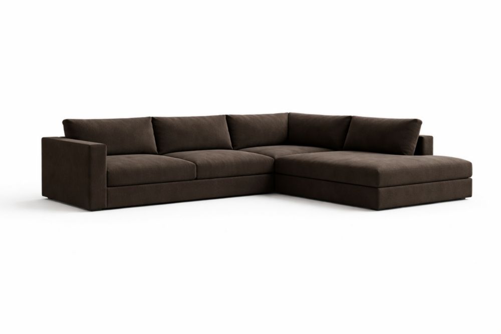 L-Shaped Sectional Sofa Fabric Upholstery 300cm x 200cm x 90cm-Spanroomes