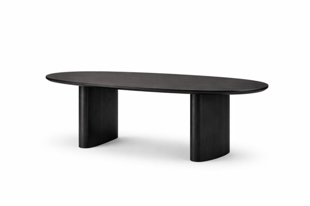 Oval Solid Oak Dining Table-Spanroomes