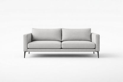 Fabric Sofa with Steel Legs in Light Gray-Livocanta