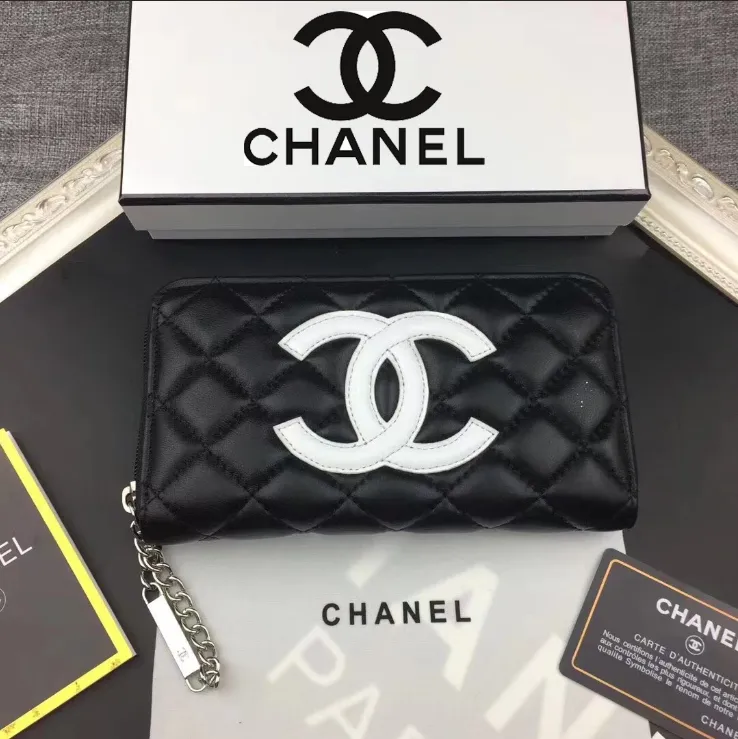 【2026】【CHANEL】シャネル人気の新作バカ売れ商品菱形チェック柄の刺しゅう入りバラ財布