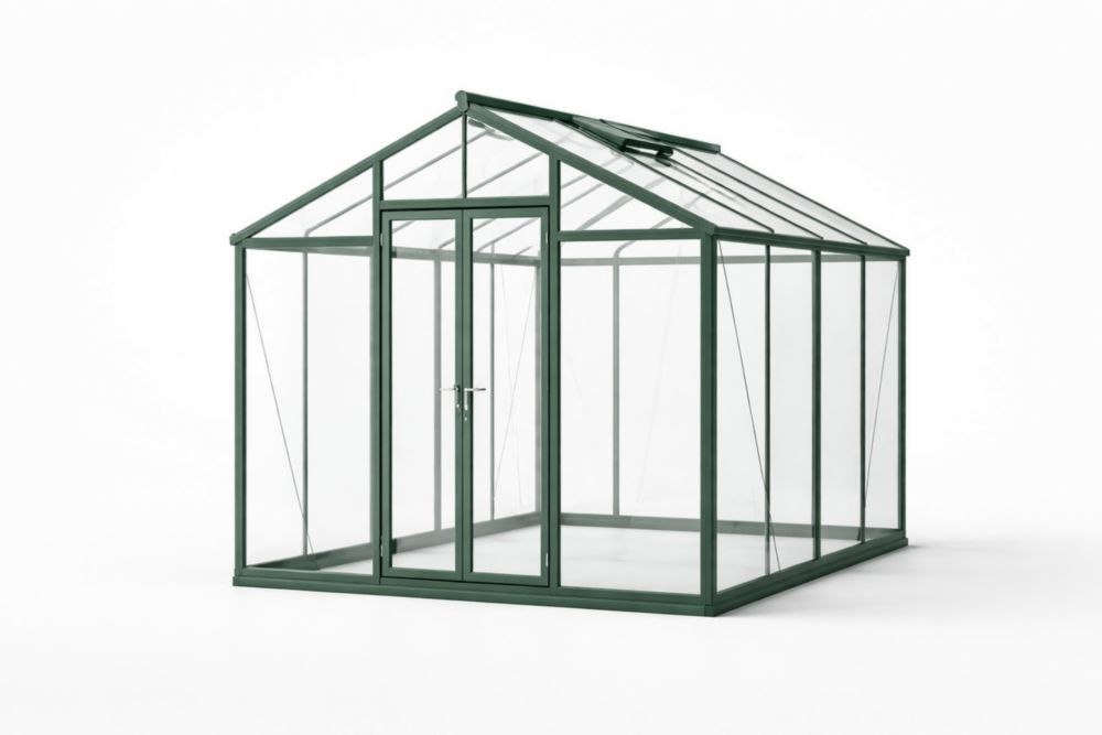 Greenhouse Aluminum Frame Clear Polycarbonate Panels 300cm x 250cm x 200cm