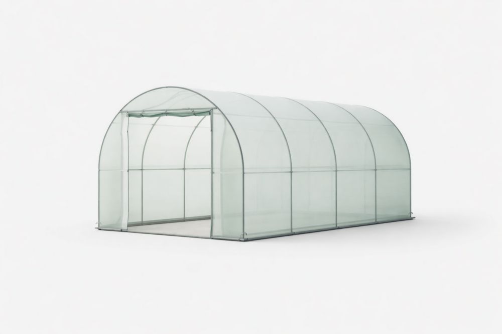 Greenhouse Tunnel Shape Transparent PVC 3x2x2m Galvanized Steel Frame