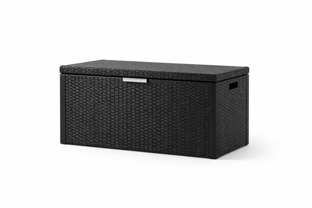 Outdoor Storage Box Black Polypropylene 117cm