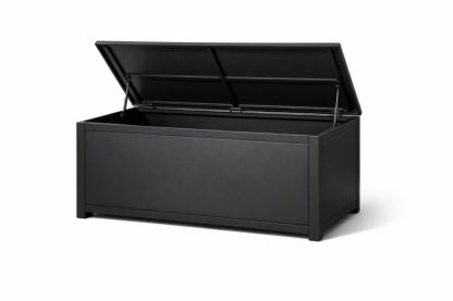 Black Outdoor Storage Box Metal Construction 150cm