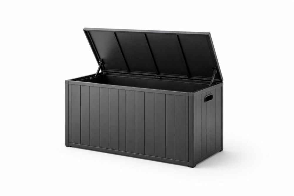 Outdoor Storage Box Polypropylene Resin Black 120cm
