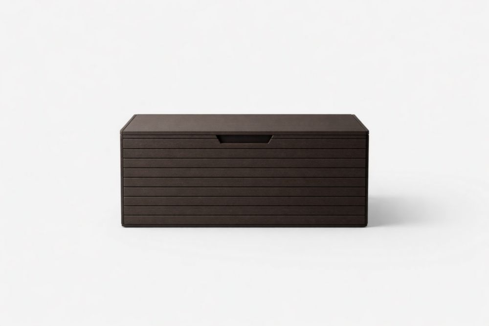 Outdoor Resin Storage Box Brown 120cm x 60cm x 55cm