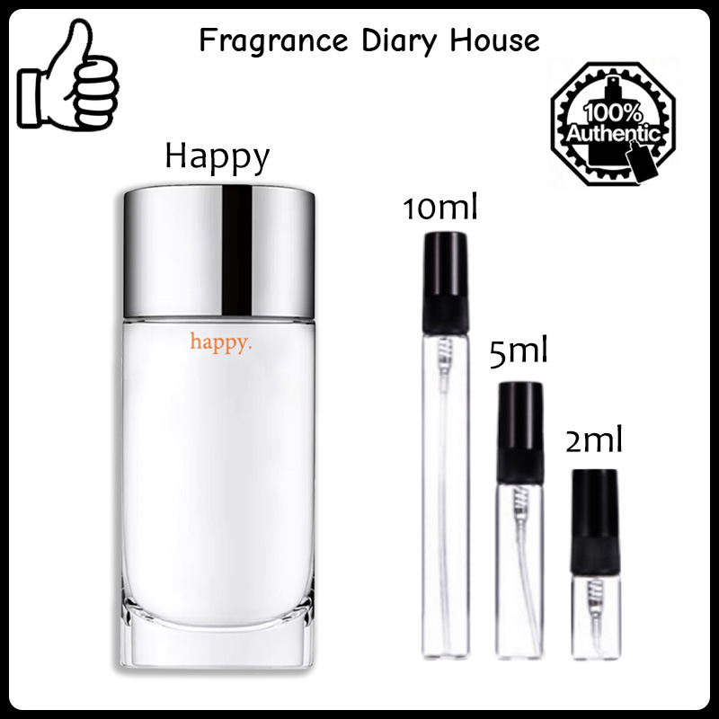 【ของแท้✓ติดทนนาน】 Clinique Happy EDT 2ml / 5ml / 10ml น้ําหอมผู้หญิง น