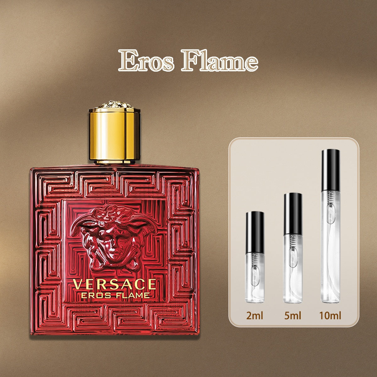 【ของแท้✓จัดส่งรวดเร็ว】 Eros for men EDT/Eros Flame EDP/ Eros Eau de Parfum 2ml/5ml/10ml น้ำหอมพกพา น้ำหอมขายดี  น้ําหอมชาย น้ําหอมเสน่ห์