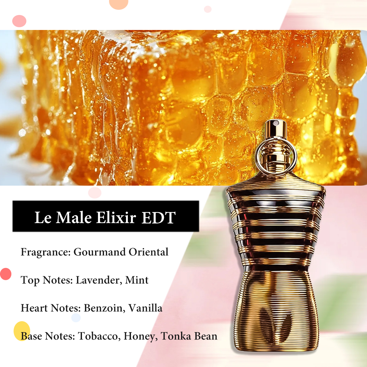 COD Jean Paul Gaultier Le Male Elixir EDT  2ml/5ml/10ml น้ำหอมผู้ชาย กลิ่นวานิลลา หรู ติดทน