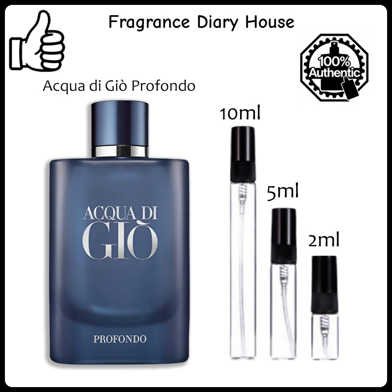 【ของแท้✓จัดส่งรวดเร็ว】Acqua di Gio EDT & Acqua di Giò Profumo EDP 2ml/