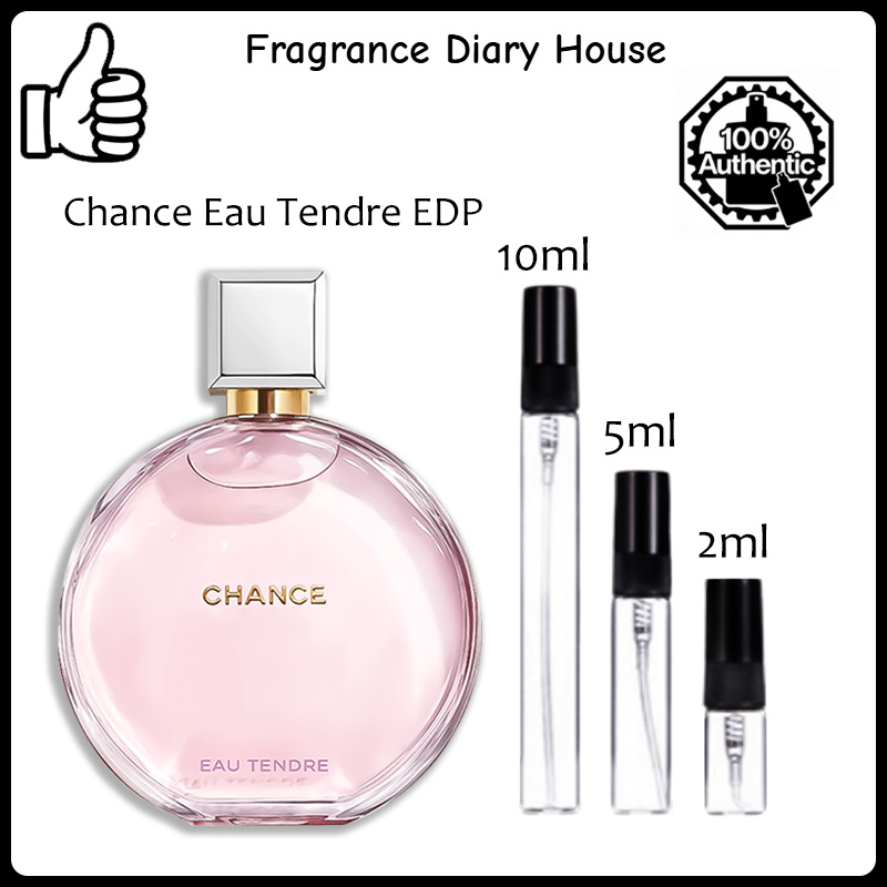 【ของแท้✓จัดส่งรวดเร็ว】Bleu de EDP & Chance Eau Tendre EDP 2ml/5ml/10ml น้ำหอมขายดี  น้ำหอมพกพา น้ําหอมผู้หญิง น้ําหอมชาย