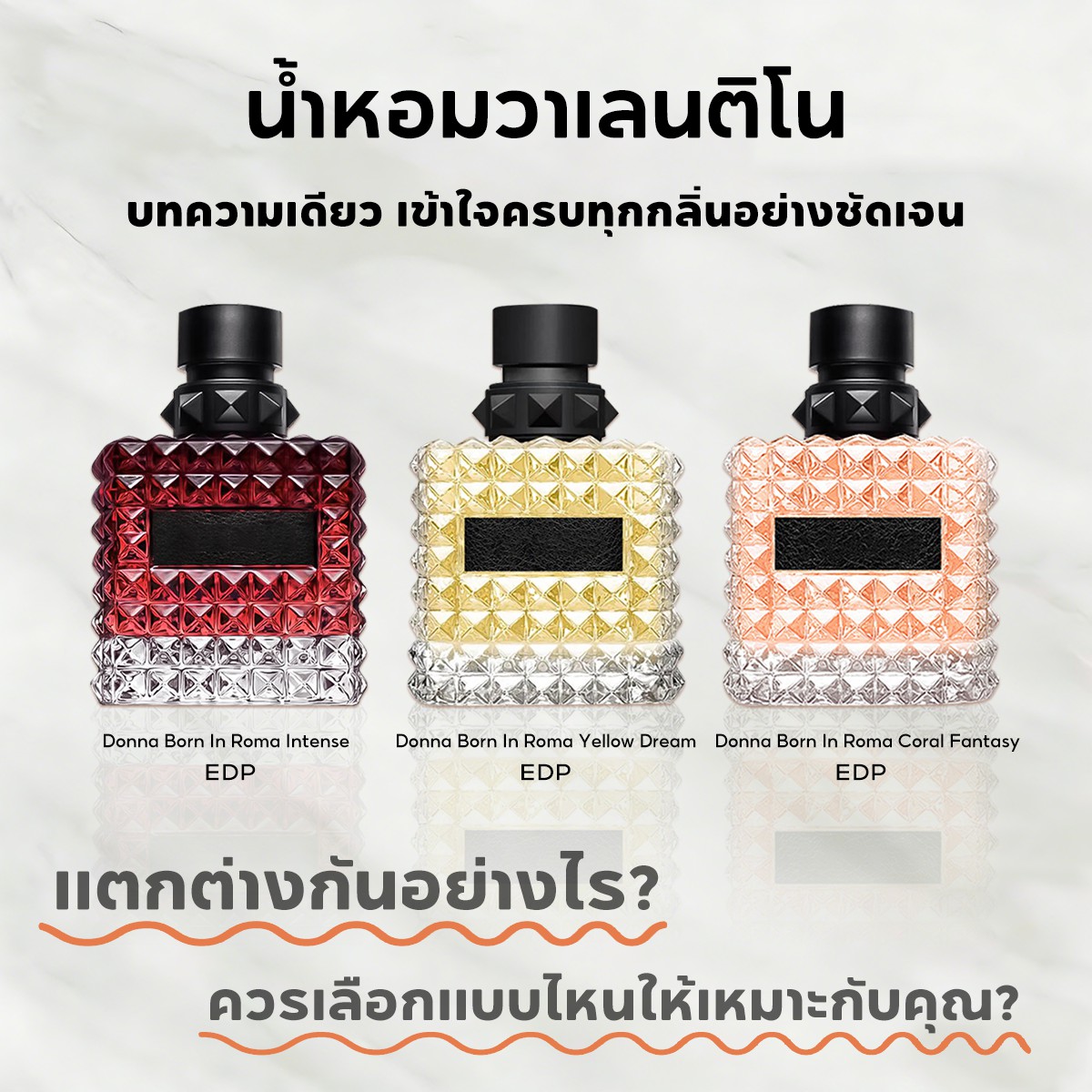 【ของแท้✓จัดส่งรวดเร็ว】 Born In Roma Intense EDP /Donna Born In Roma Coral Fantasy 2ml/5ml/10ml น้ำหอมขายดี  น้ําหอมผู้หญิง กลิ่นติดทนนาน น้ำหอมพกพา 