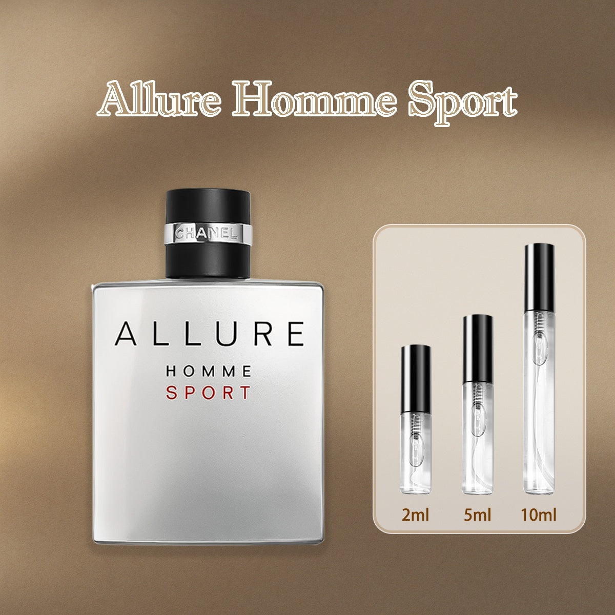 【ของแท้✓ติดทนนาน】Allure Homme Sport EDT 2ml / 5ml / 10ml น้ําหอมชาย น้ำหอมพกพา ตัวอย่างน้ำหอมแบรนด์ น้ําหอมเสน่ห์