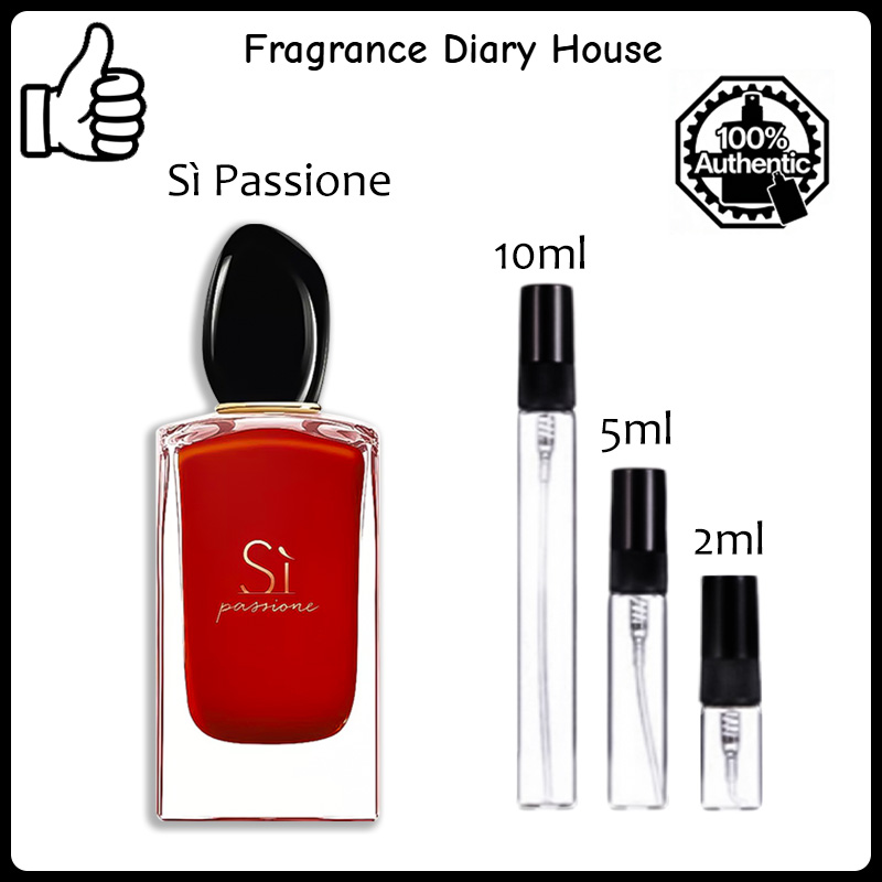 【ของแท้✓จัดส่งรวดเร็ว】 Sì Passione & Sì Fiori EDP & Thé Yulong EDT 2ml/5ml/10ml กลิ่นติดทนนาน น้ำหอมขายดี  น้ำหอมผู้หญิง น้ำหอมพกพา