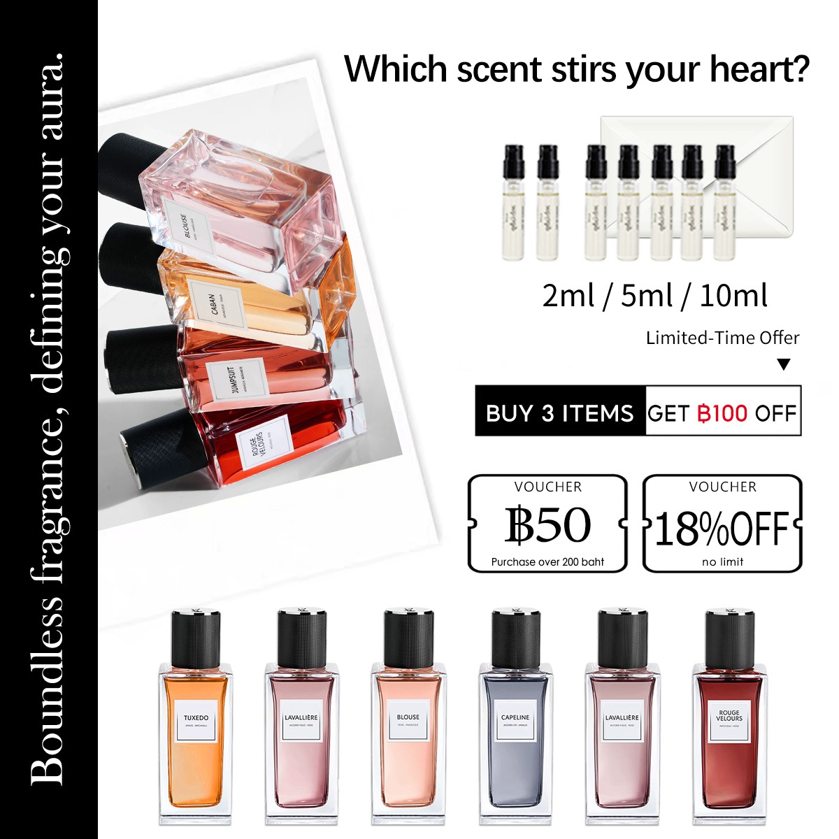 【ของแท้✓จัดส่งรวดเร็ว】 Blouse EDP & Tuxedo & Jumpsuit & Capeline EDP น้ำหอมพกพา ติดทนนาน ติดทนนาน unisex น้ำหอมมินิ กลิ่นหอม