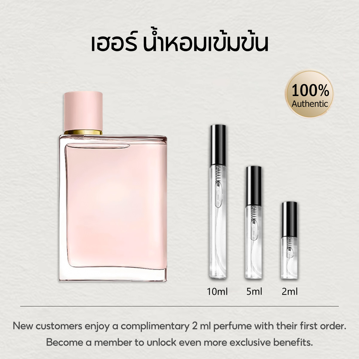 【ของแท้✓จัดส่งรวดเร็ว】My Black Parfum & Her EDP & My Blush EDP 2ml/5ml/10ml น้ำหอมพกพา น้ําหอมผู้หญิง กลิ่นติดทนนาน น้ําหอมชาย ขนาดทดลอง