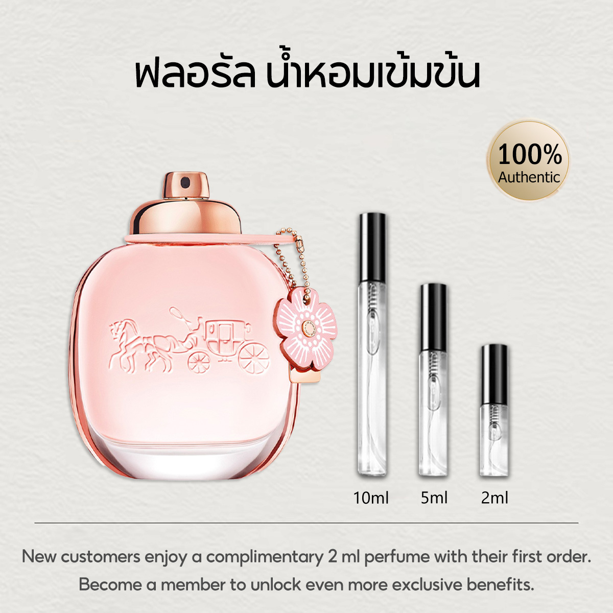 【ของแท้✓จัดส่งรวดเร็ว】Floral Eau de Parfum & New York Men EDT 2ml/5ml/10ml น้ําหอมชาย น้ําหอมผู้หญิง น้ำหอมพกพา  น้ำหอมมินิ กลิ่นติดทนนาน