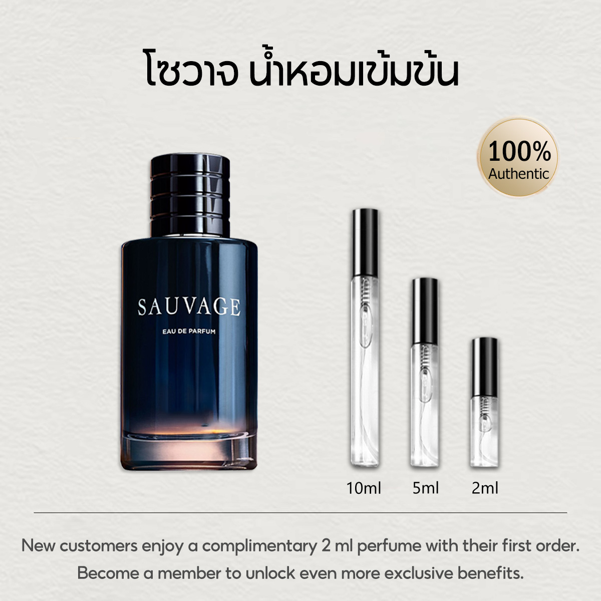 【ของแท้✓จัดส่งรวดเร็ว】Sauvage EDT & Blooming Bouquet EDT & J'adore 2ml/5ml/10ml น้ำหอมพกพา น้ําหอมชาย น้ำหอมผู้หญิง กลิ่นติดทนนาน