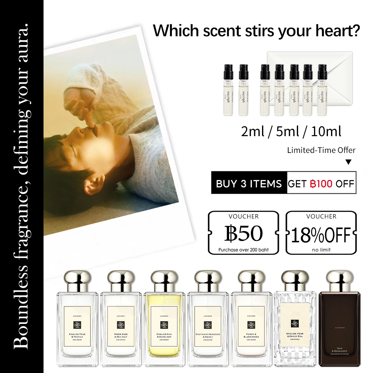 【ของแท้✓จัดส่งรวดเร็ว】English Pear & Freesia | Wood Sage & Sea Salt EDC 2ml/5ml/10ml unisex  น้ําหอมผู้หญิง  น้ําหอม น้ำหอมขายดี น้ำหอมพกพา  กลิ่นหอม