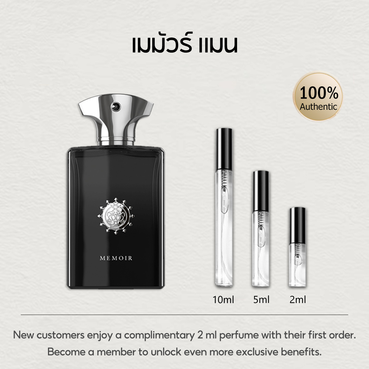 【ของแท้✓ติดทนนาน】Memoir Man EDP 2ml / 5ml / 10ml น้ําหอมชาย น้ำหอมพกพา ตัวอย่างน้ำหอมแบรนด์ น้ําหอมเสน่ห์