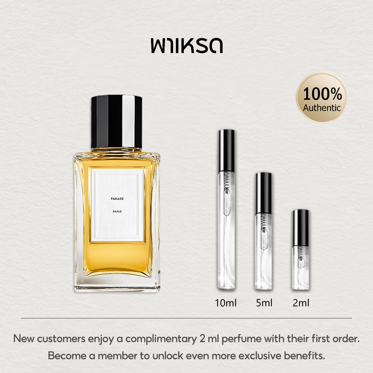 【ของแท้✓จัดส่งรวดเร็ว】Parade EDP & Black Tie & Reptile  EDP/Nightclubbing EDP 2ml/5ml/10ml น้ำหอมขายดี น้ําหอม unisex น้ำหอมพกพา กลิ่นติดทนนาน