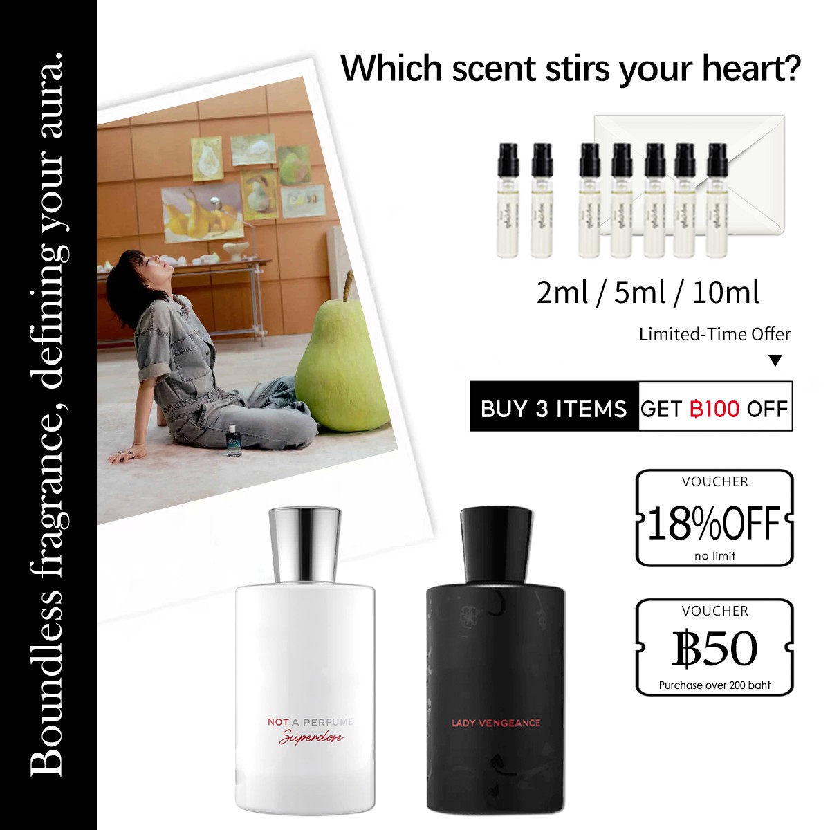 【ของแท้✓จัดส่งรวดเร็ว】 Not A Perfume Superdose EDP 2ml/5ml/10ml น้ําหอม unise  น้ําหอมผู้หญิง  กลิ่นติดทนนาน กลิ่นหอม น้ำหอมมินิ น้ำหอมพกพา