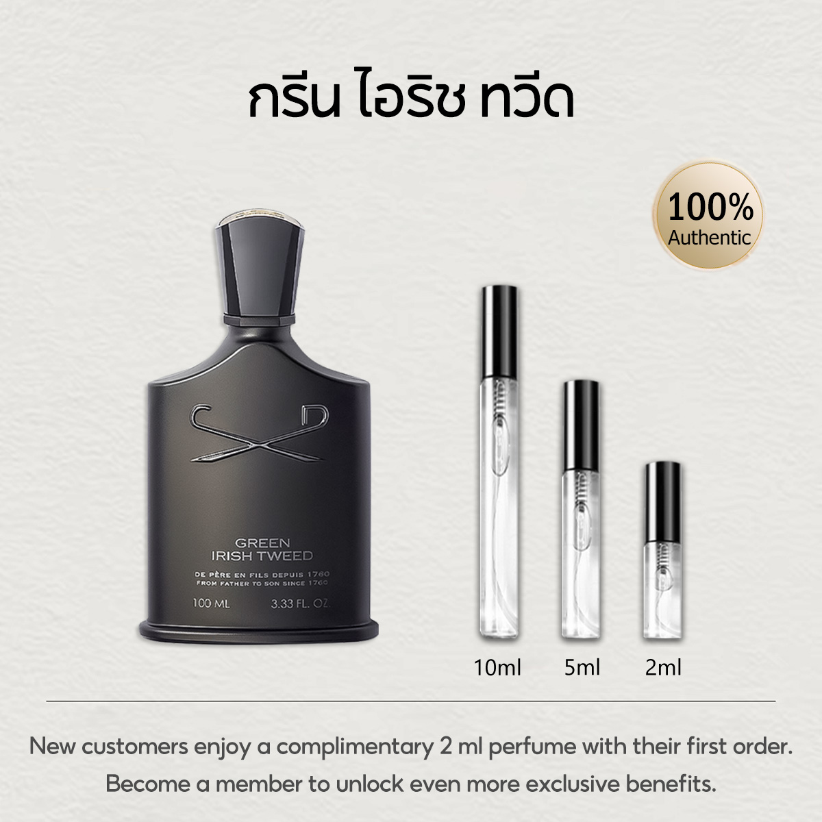【ของแท้✓จัดส่งรวดเร็ว】Aventus/Silver Mountain Water/Green Irish Tweed EDP น้ําหอมชาย น้ําหอม unisex กลิ่นติดทนนาน น้ำหอมขายดี น้ำหอมพกพา น้ําหอมชาย