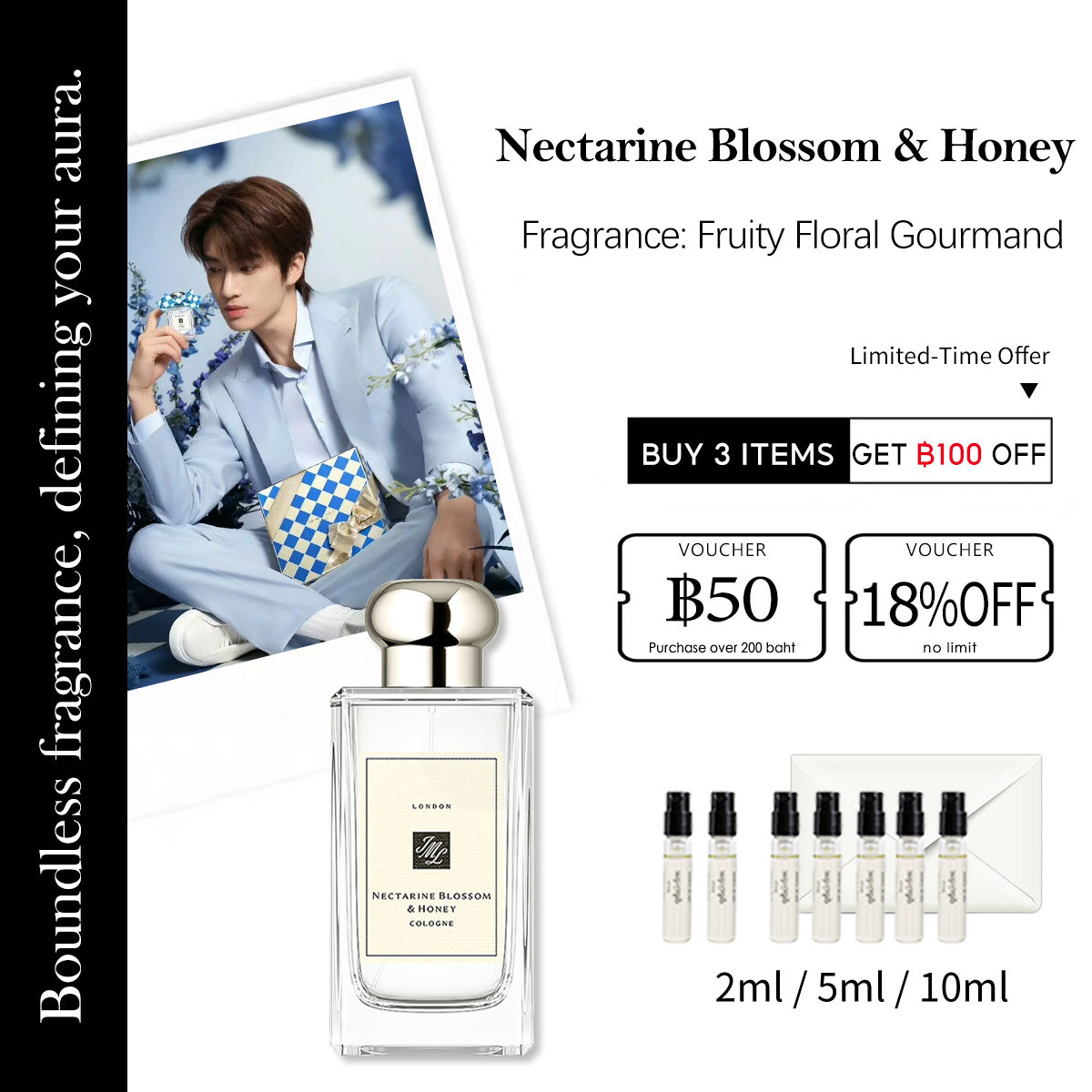 【ของแท้✓ติดทนนาน】Nectarine Blossom & Honey EDC 2ml / 5ml / 10ml น้ําหอม unisex ขนาดทดลอง น้ำหอมพกพา  น้ำหอมแท้แบ่งขาย น้ำหอมยอดนิยม