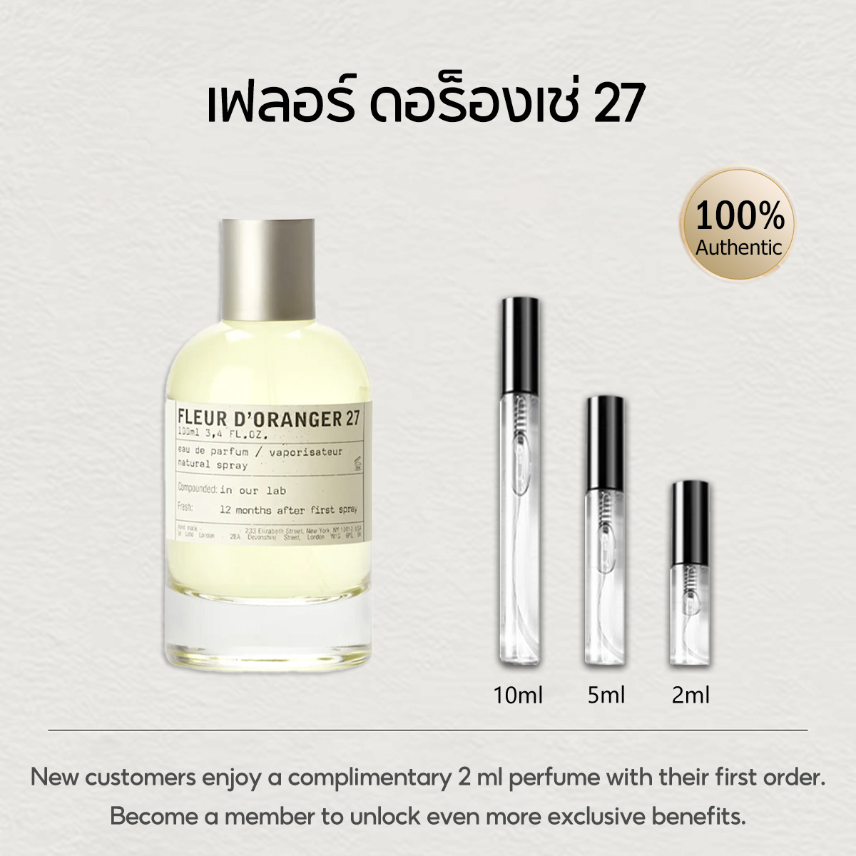 【ของแท้✓จัดส่งรวดเร็ว】Another 13 EDP & Santal 33 & The Noir 29 2ml / 5ml / 10ml น้ําหอม unisex น้ำหอมยอดนิยม น้ำหอมพกพา กลิ่นติดทนนาน