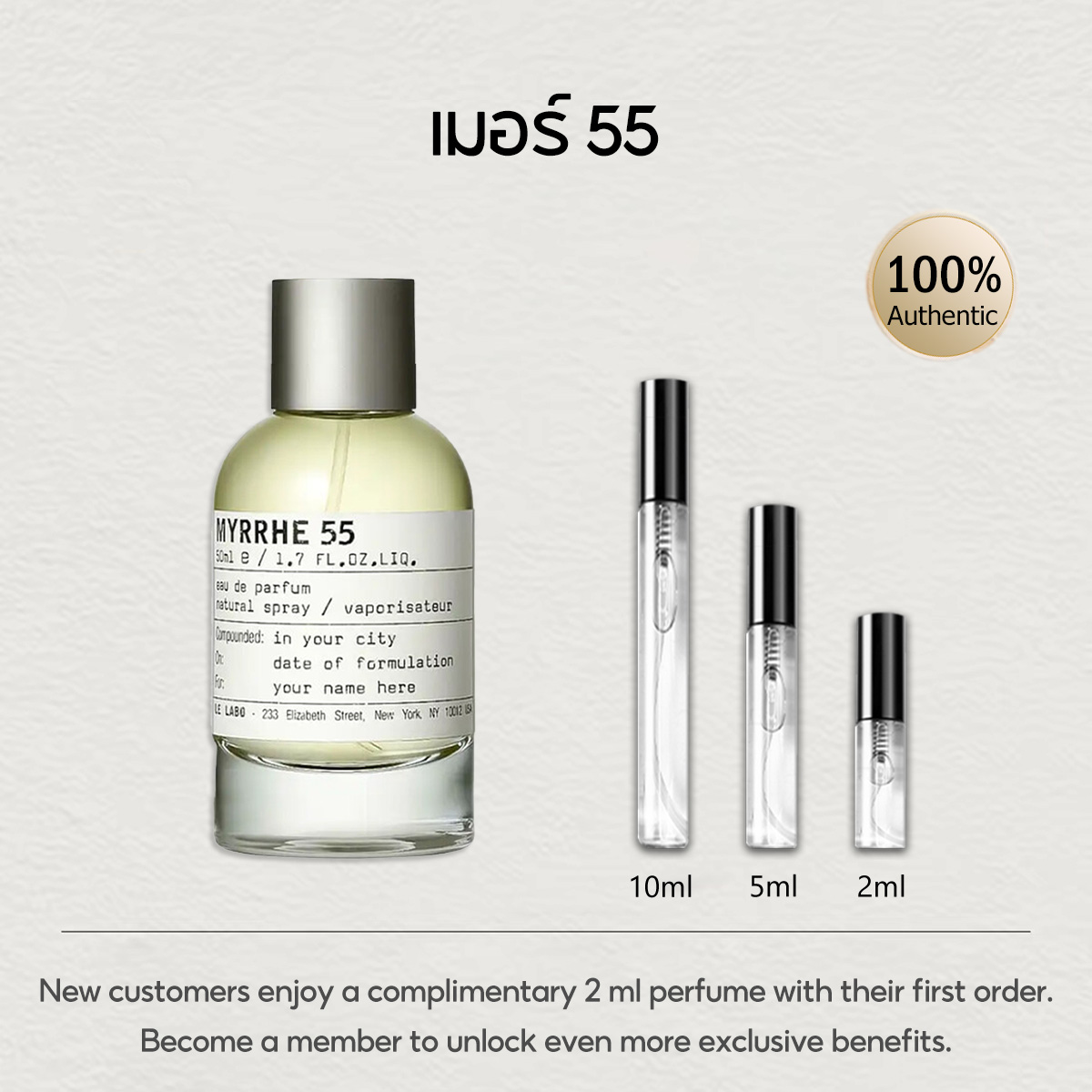 【ของแท้✓จัดส่งรวดเร็ว】Another 13 EDP & Santal 33 & The Noir 29 2ml / 5ml / 10ml น้ําหอม unisex น้ำหอมยอดนิยม น้ำหอมพกพา กลิ่นติดทนนาน