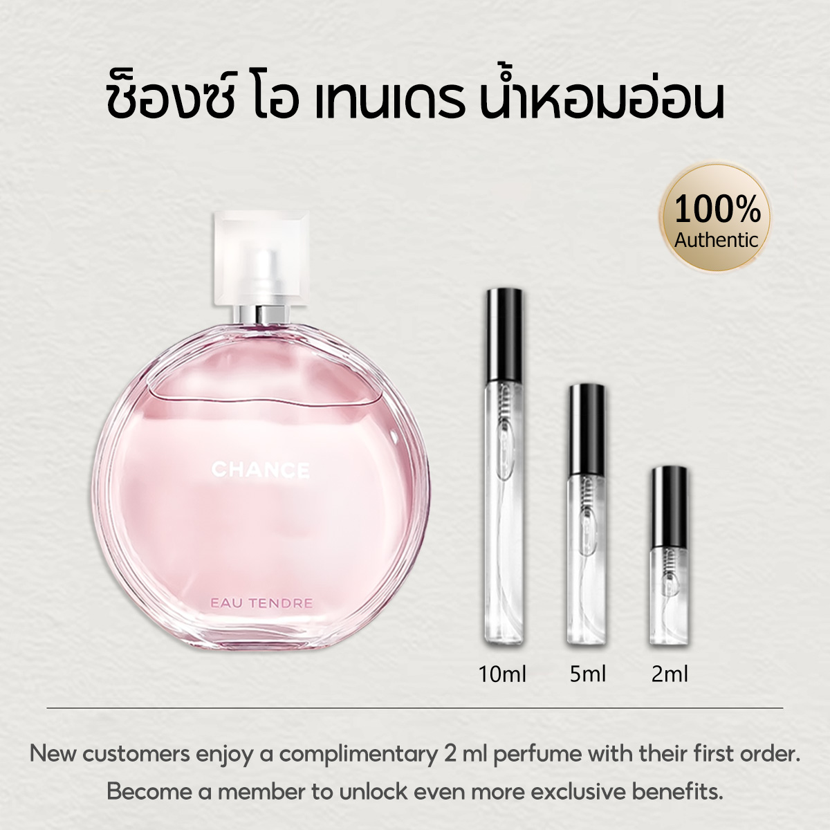 【ของแท้✓จัดส่งรวดเร็ว】Bleu de EDP & Chance Eau Tendre EDP 2ml/5ml/10ml น้ำหอมขายดี  น้ำหอมพกพา น้ําหอมผู้หญิง น้ําหอมชาย