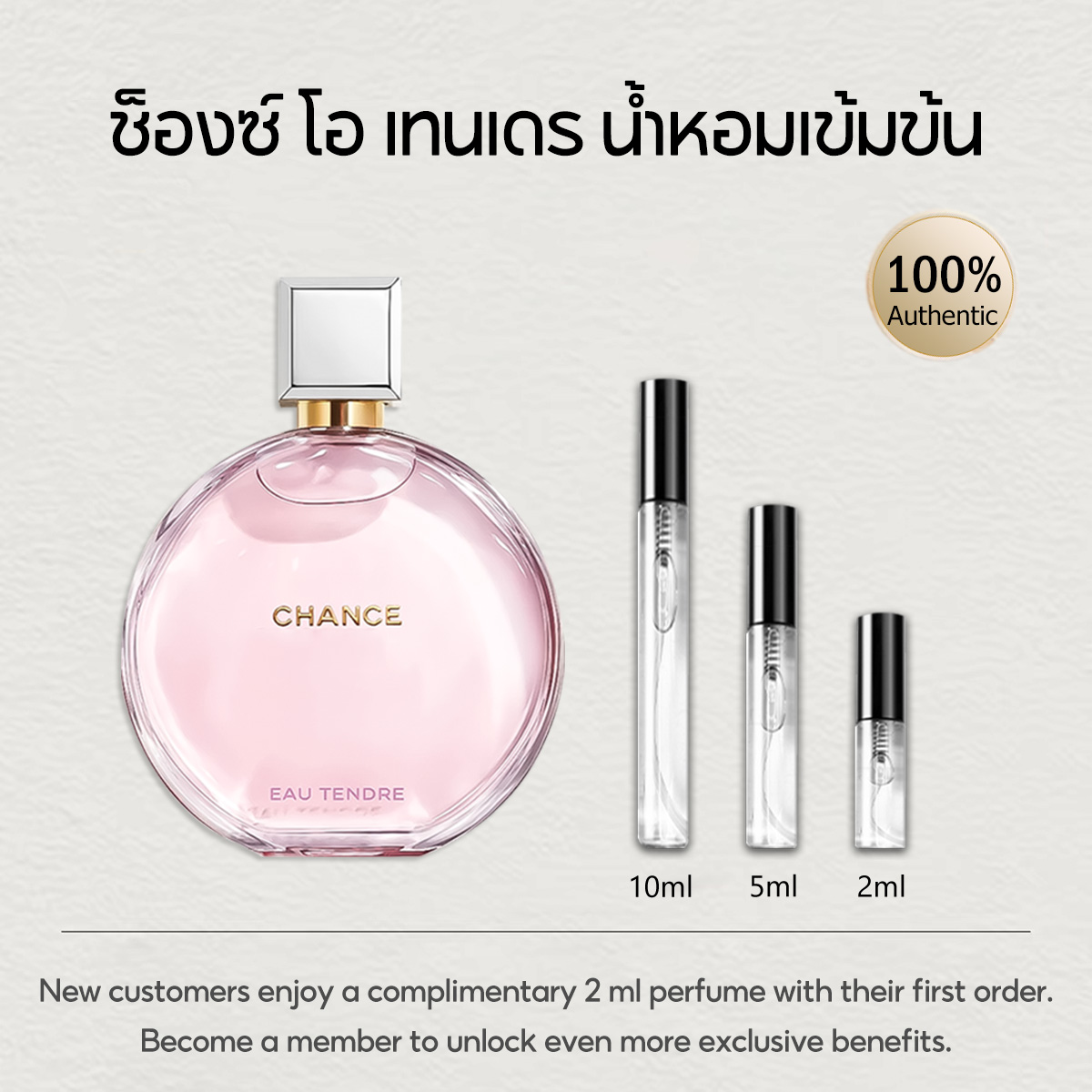 【ของแท้✓จัดส่งรวดเร็ว】Bleu de EDP & Chance Eau Tendre EDP 2ml/5ml/10ml น้ำหอมขายดี  น้ำหอมพกพา น้ําหอมผู้หญิง น้ําหอมชาย