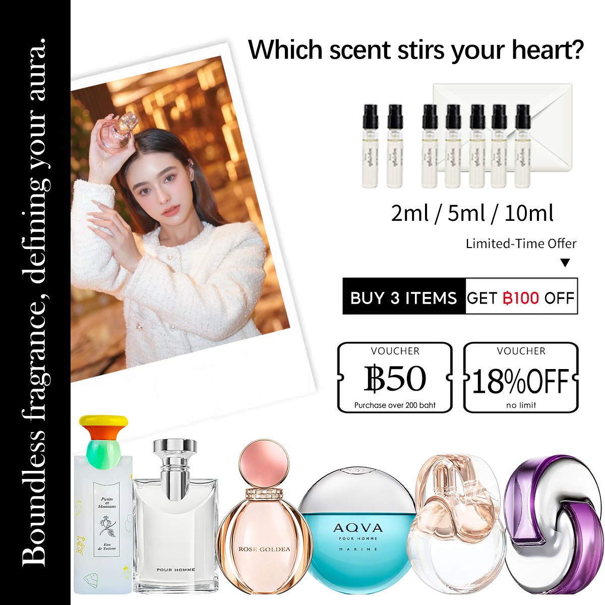 【ของแท้✓จัดส่งรวดเร็ว】Omnia Amethyste EDT & Rose Goldea 2ml/5ml/10ml น้ําหอมผู้หญิง น้ำหอมขายดี  น้ำหอมพกพา พร้อมส่ง ตัวอย่างน้ำหอมแบรนด์ น้ําหอมมินิ