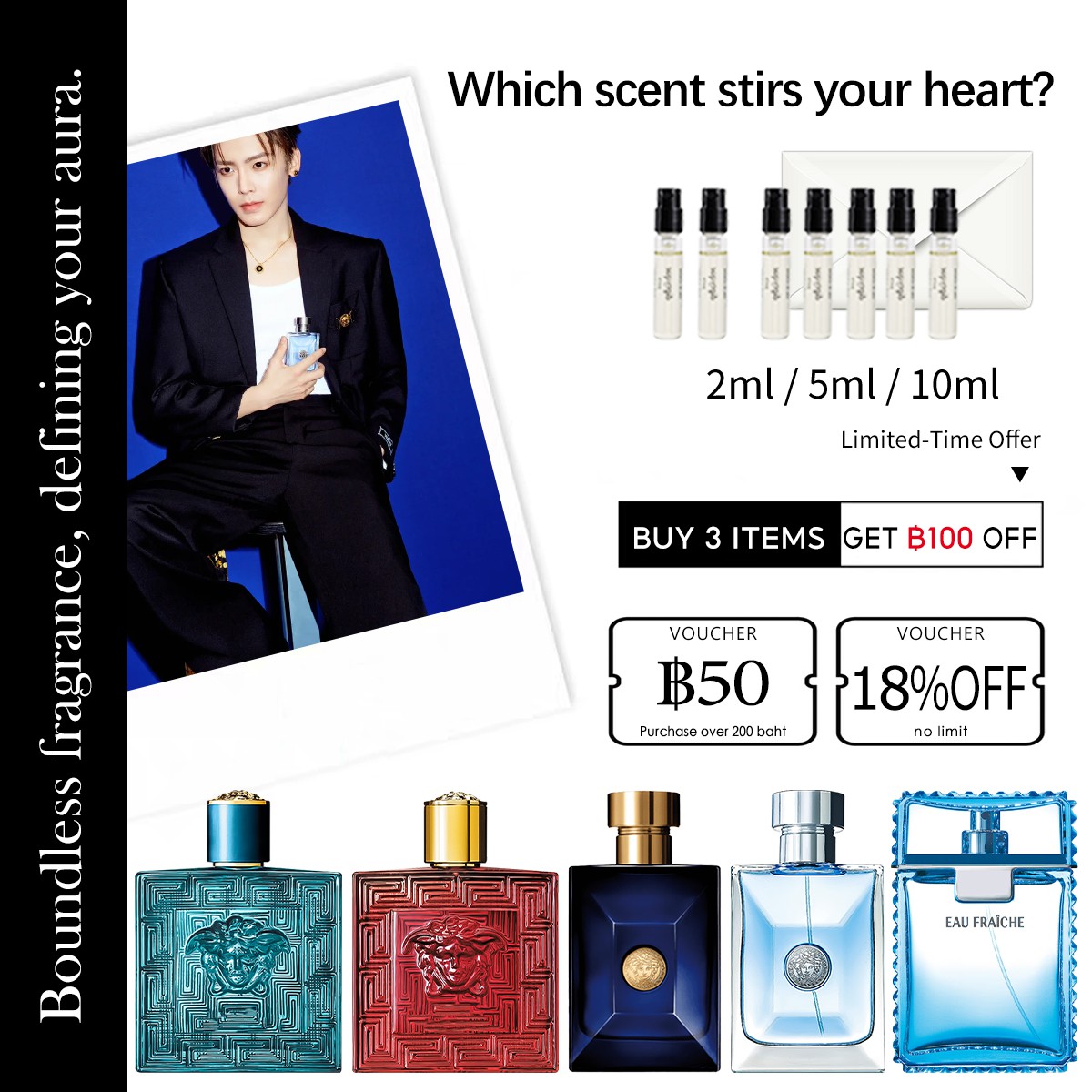 【ของแท้✓จัดส่งรวดเร็ว】Pour Homme EDT & Man Eau Fraiche EDT 2ml/5ml/10ml น้ำหอมพกพา น้ำหอมผู้หญิง น้ําหอมชาย Perfume Sample