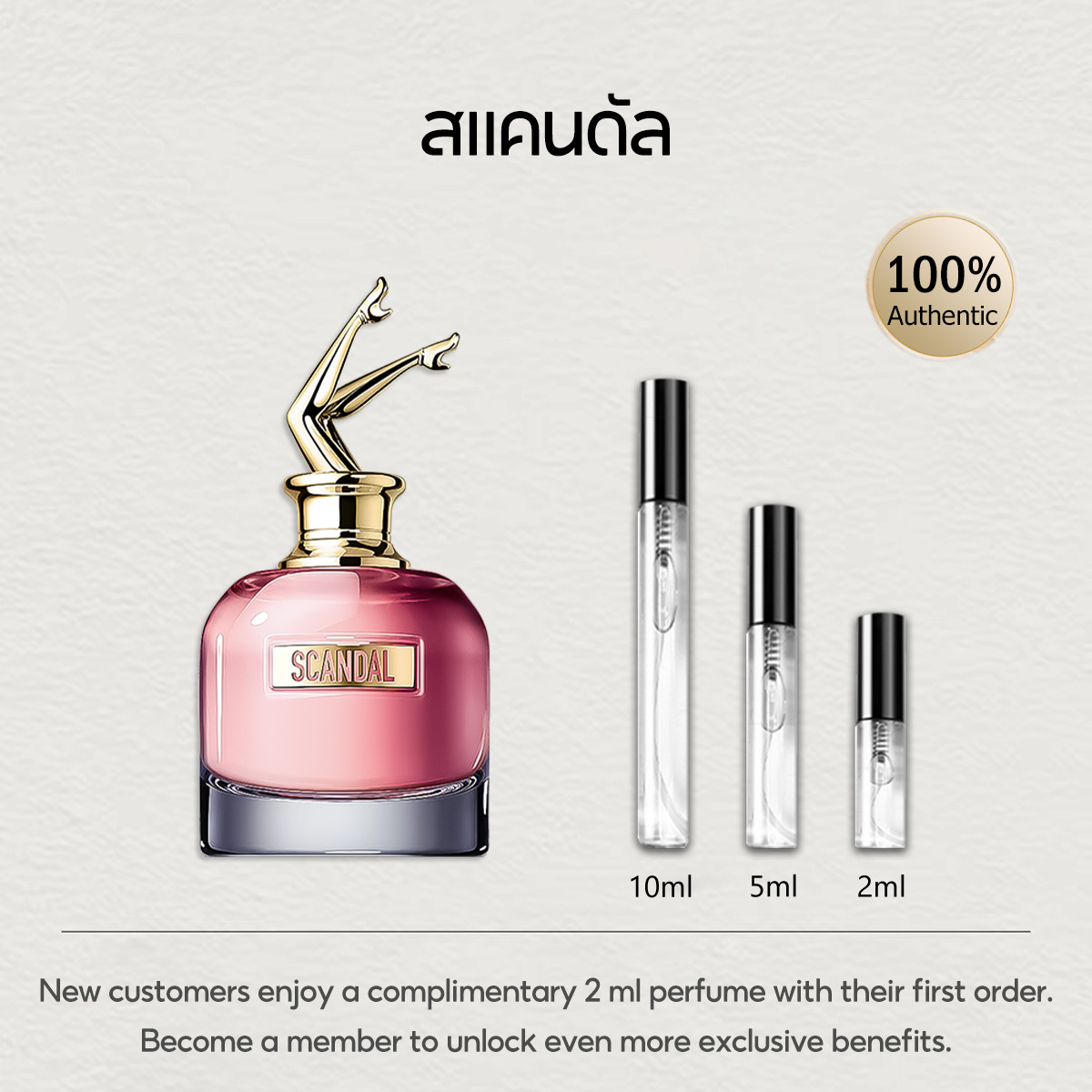 【ของแท้✓จัดส่งรวดเร็ว】Scandal EDP & Le Male Le Parfum & Le Beau 2ml/5ml/10ml น้ําหอมชาย ติดทนนาน unisex