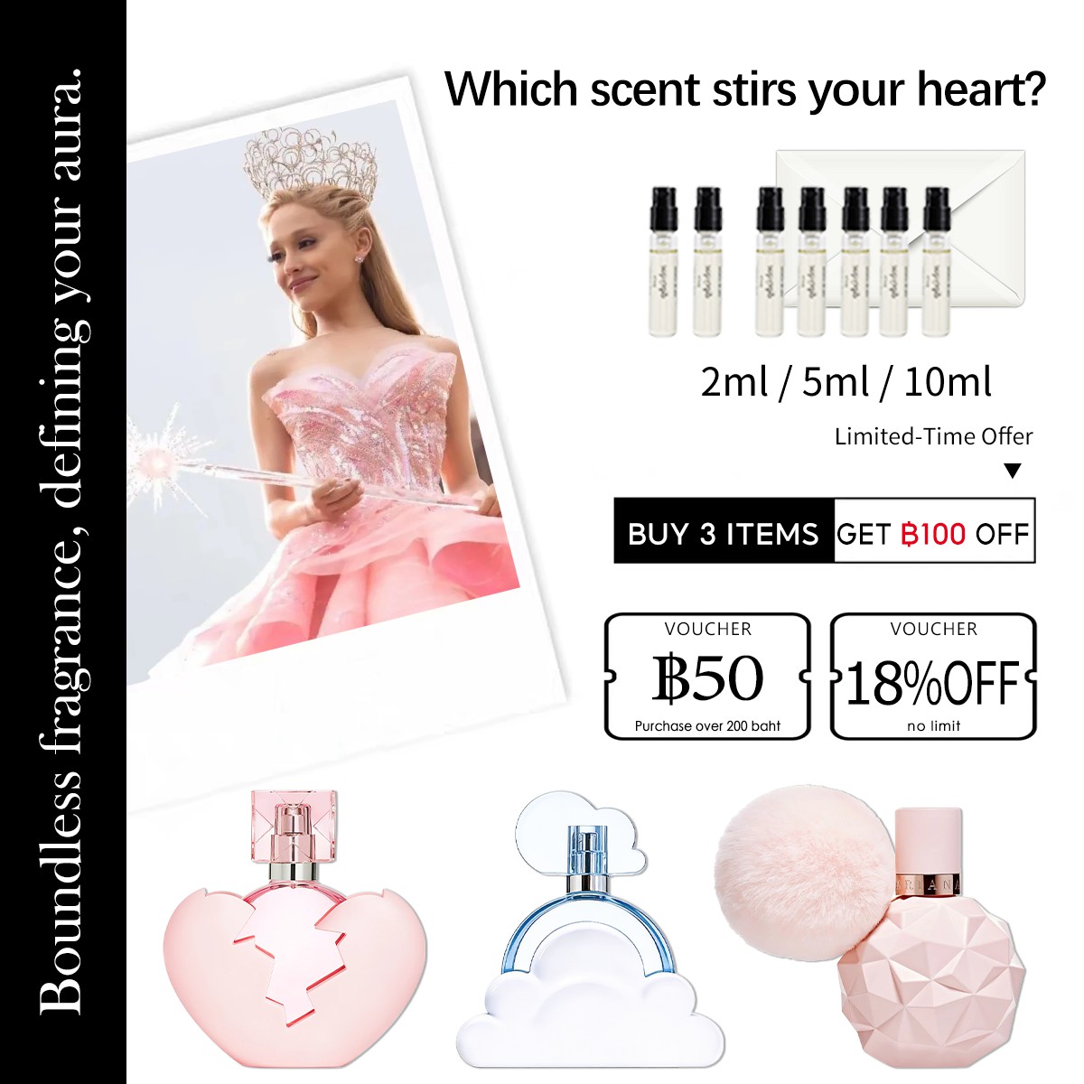 【ของแท้✓จัดส่งรวดเร็ว】Cloud EDP & Sweet Like Candy EDP 2ml/5ml/10ml น้ําหอมผู้หญิง น้ำหอมพกพา น้ําหอมมินิ ติดทนนาน ขนาดทดลอง