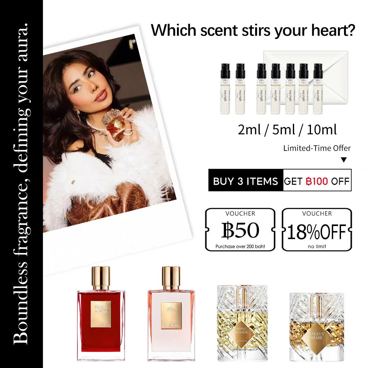 【ของแท้✓จัดส่งรวดเร็ว】Love,Don't Be Shy & Apple Brandy EDP 2ml/5ml/10ml น้ําหอม unisex กลิ่นติดทนนาน กลิ่นหอม น้ำหอมพกพา น้ำหอมขายดี น้ำหอมมินิ