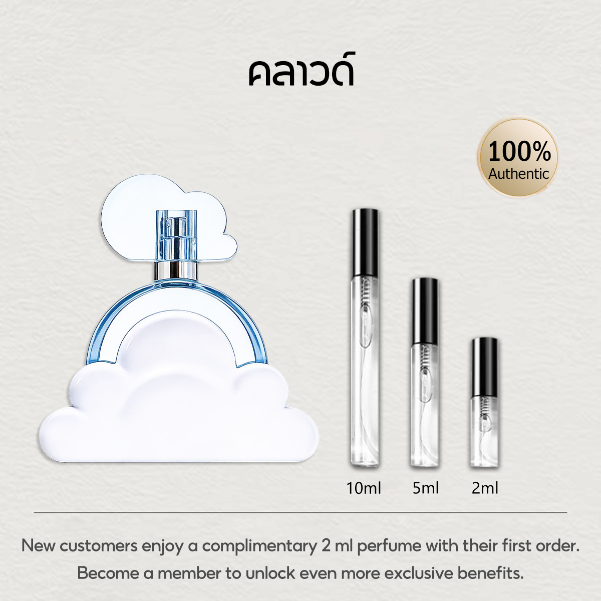 【ของแท้✓จัดส่งรวดเร็ว】Cloud EDP & Sweet Like Candy EDP 2ml/5ml/10ml น้ําหอมผู้หญิง น้ำหอมพกพา น้ําหอมมินิ ติดทนนาน ขนาดทดลอง