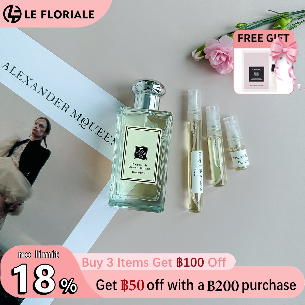【ของแท้✓ติดทนนาน】Peony & Blush Suede EDC 2ml / 5ml / 10ml  น้ําหอมผู้หญิง น้ำหอมพกพา น้ำหอมมินิ น้ําหอมฟิน