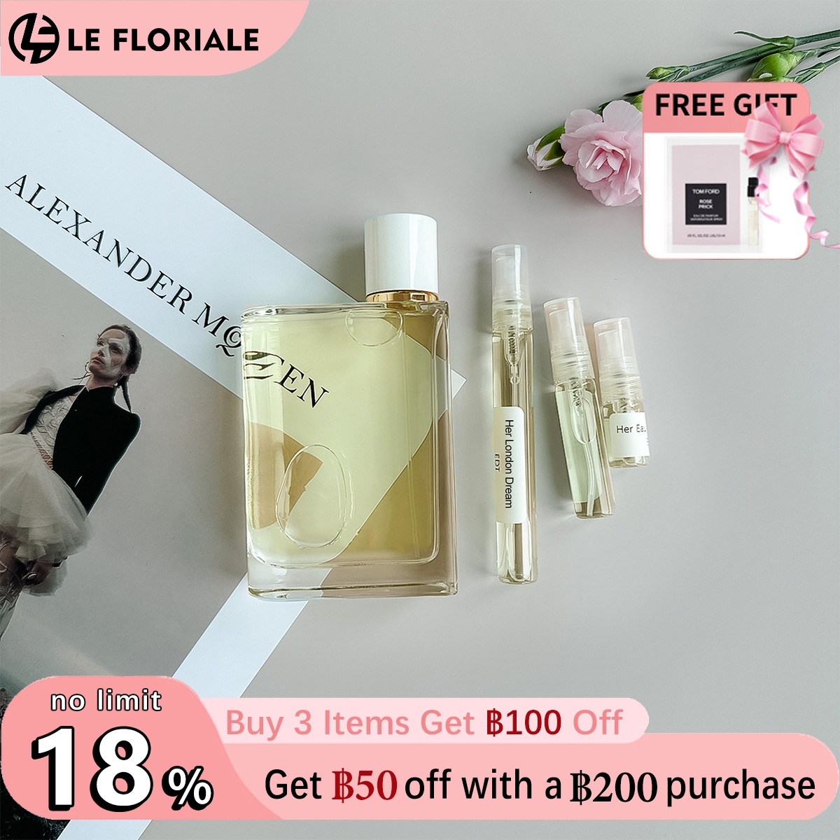 【ของแท้✓ติดทนนาน】Her London Dream EDP 2ml / 5ml / 10ml น้ําหอมผู้หญิง น้ำหอมพกพา พร้อมส่ง beauty fragrance