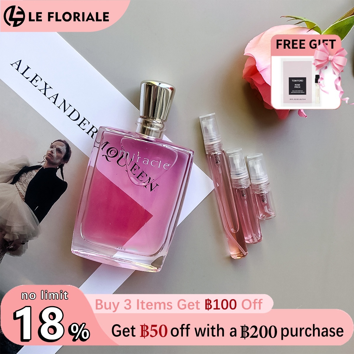 【ของแท้✓ติดทนนาน】 Miracle EDP 2ml / 5ml / 10ml น้ําหอมผู้หญิง น้ำหอมมินิ กลิ่นติดทนนาน น้ำหอมพกพา น้ำหอมยอดนิยม