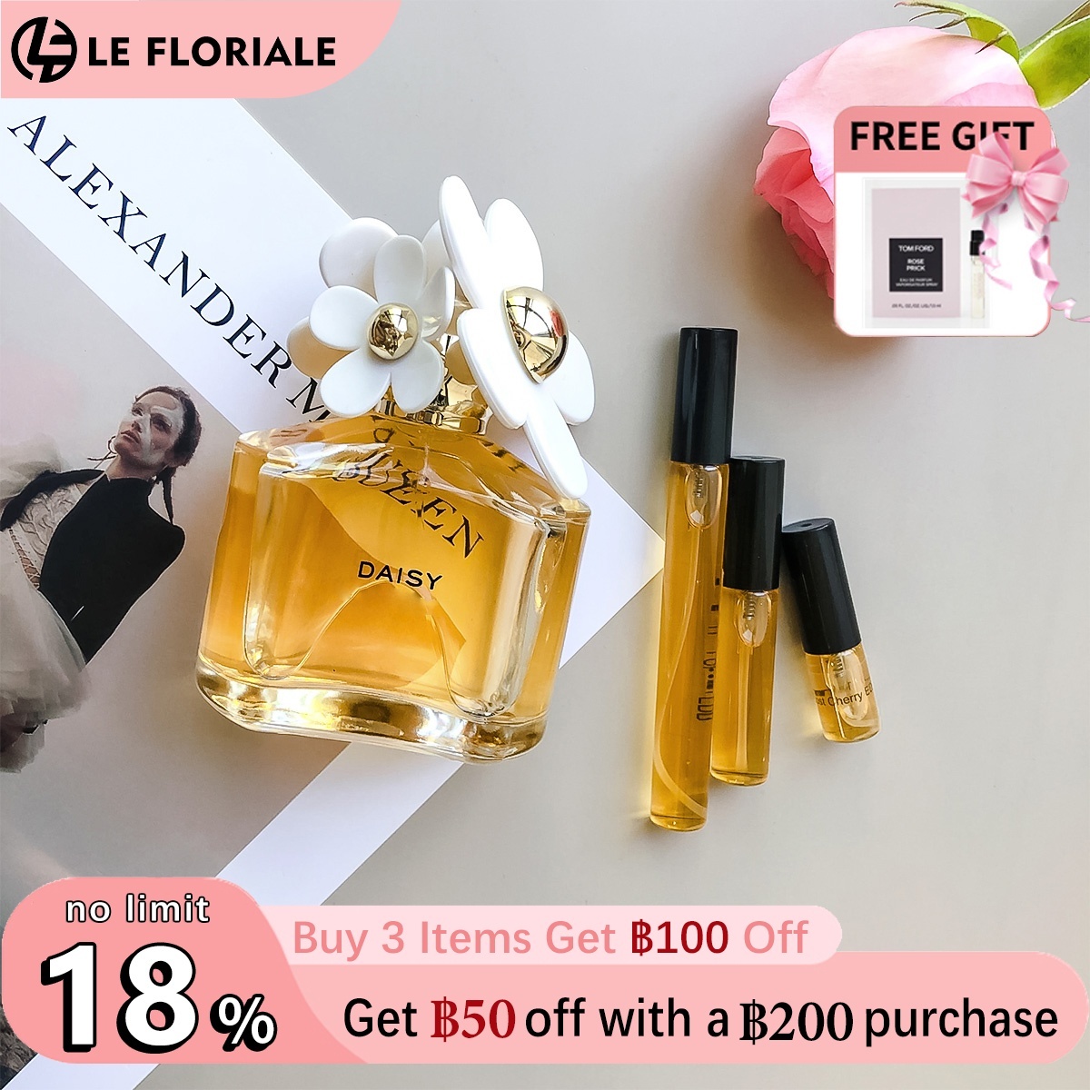 【ของแท้✓ติดทนนาน】 Jacobs Daisy EDT 2ml / 5ml / 10ml น้ําหอมผู้หญิง น้ำหอมมินิ กลิ่นติดทนนาน น้ำหอมพกพา น้ำหอมยอดนิยม