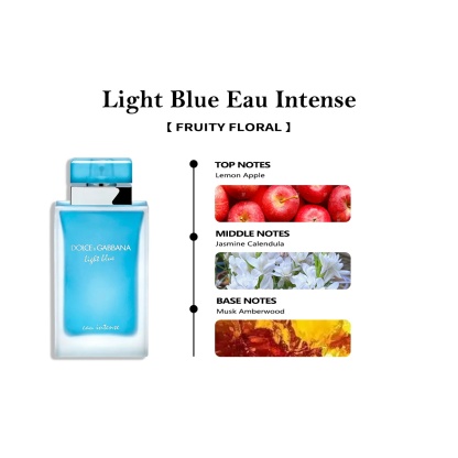 【Women's perfume】Dolce&Gabbana Light Blue Eau Intense & Light Blue EDP 2ml/5ml/10ml