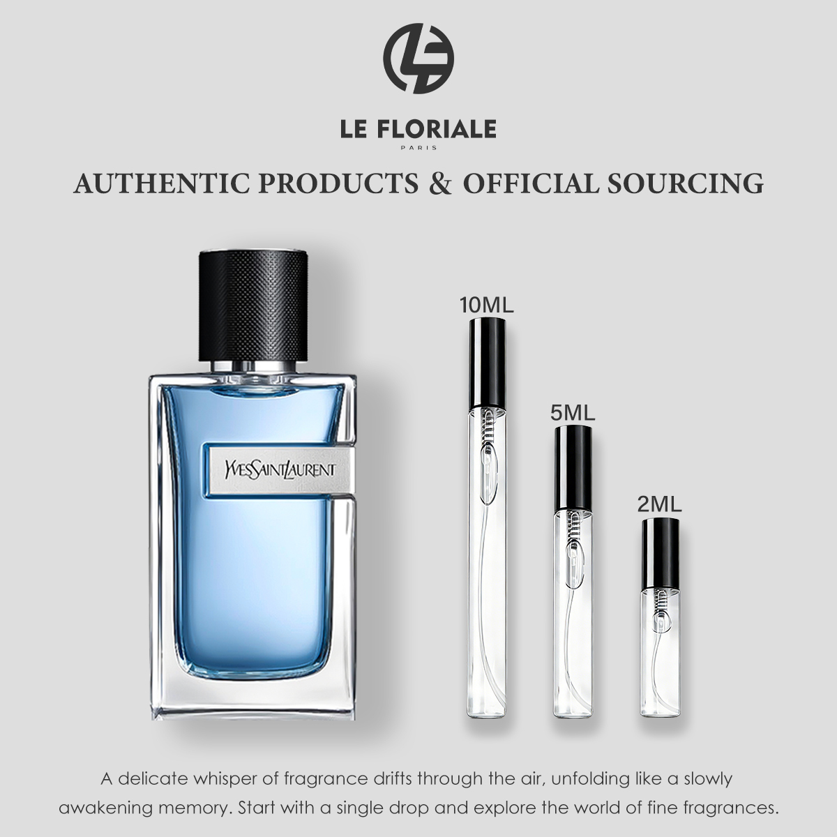 น้ำหอมตัวอย่าง Y EDT 2ml / 5ml / 10ml น้ําหอมชาย【ของแท้✓ติดทนนาน】 ขนาด