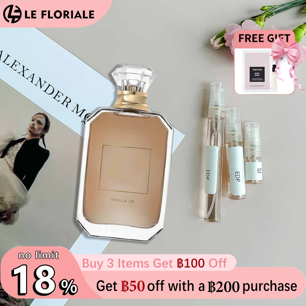 【ของแท้✓จัดส่งรวดเร็ว】 Vanilla 28 EDT 2ml / 5ml / 10ml น้ําหอม unisex น้ำหอมขายดี น้ำหอมพกพา ขนาดทดลอง