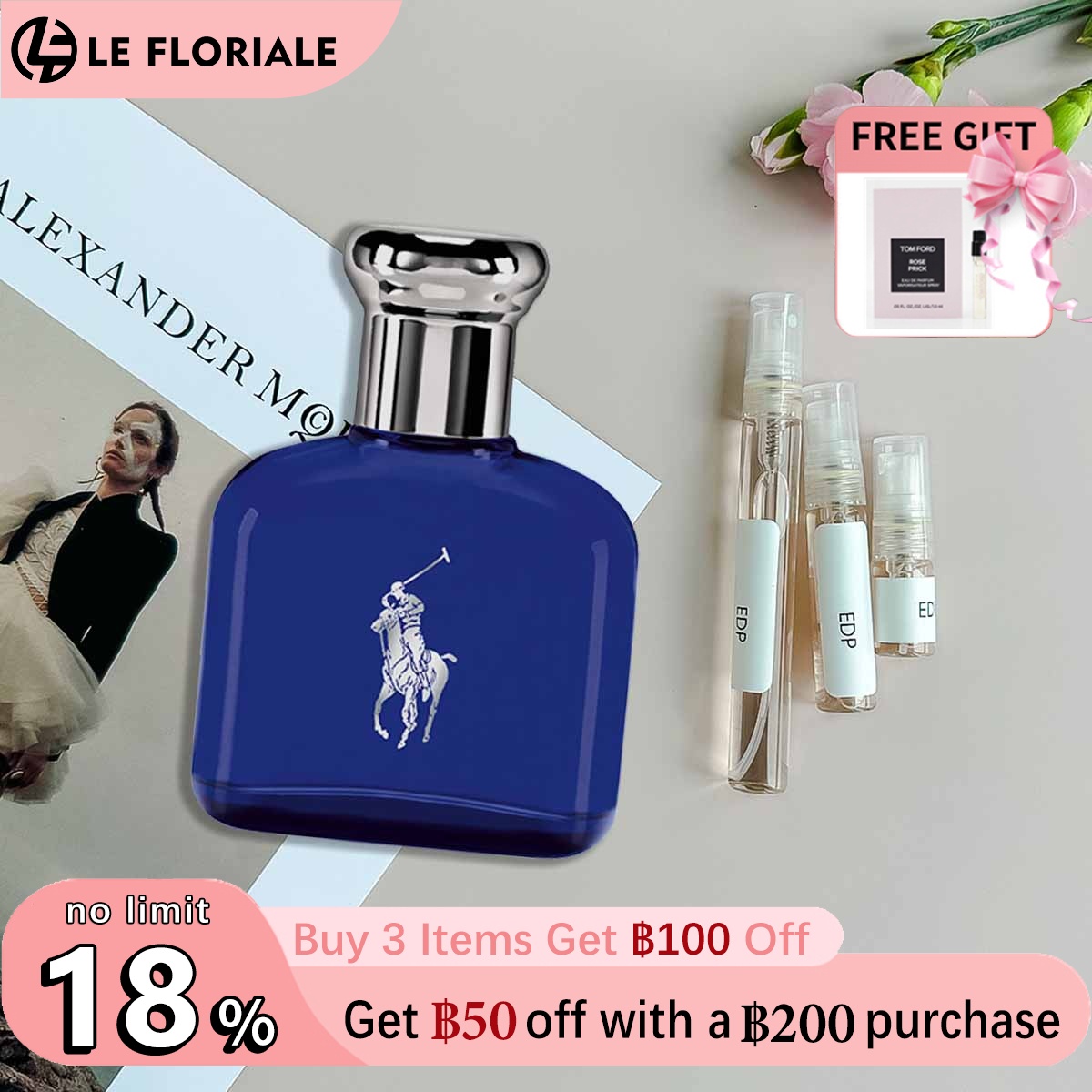 【ของแท้✓ติดทนนาน】Polo Blue EDT 2ml / 5ml / 10ml น้ําหอมชาย น้ำหอมพกพา ตัวอย่างน้ำหอมแบรนด์ น้ําหอมเสน่ห์