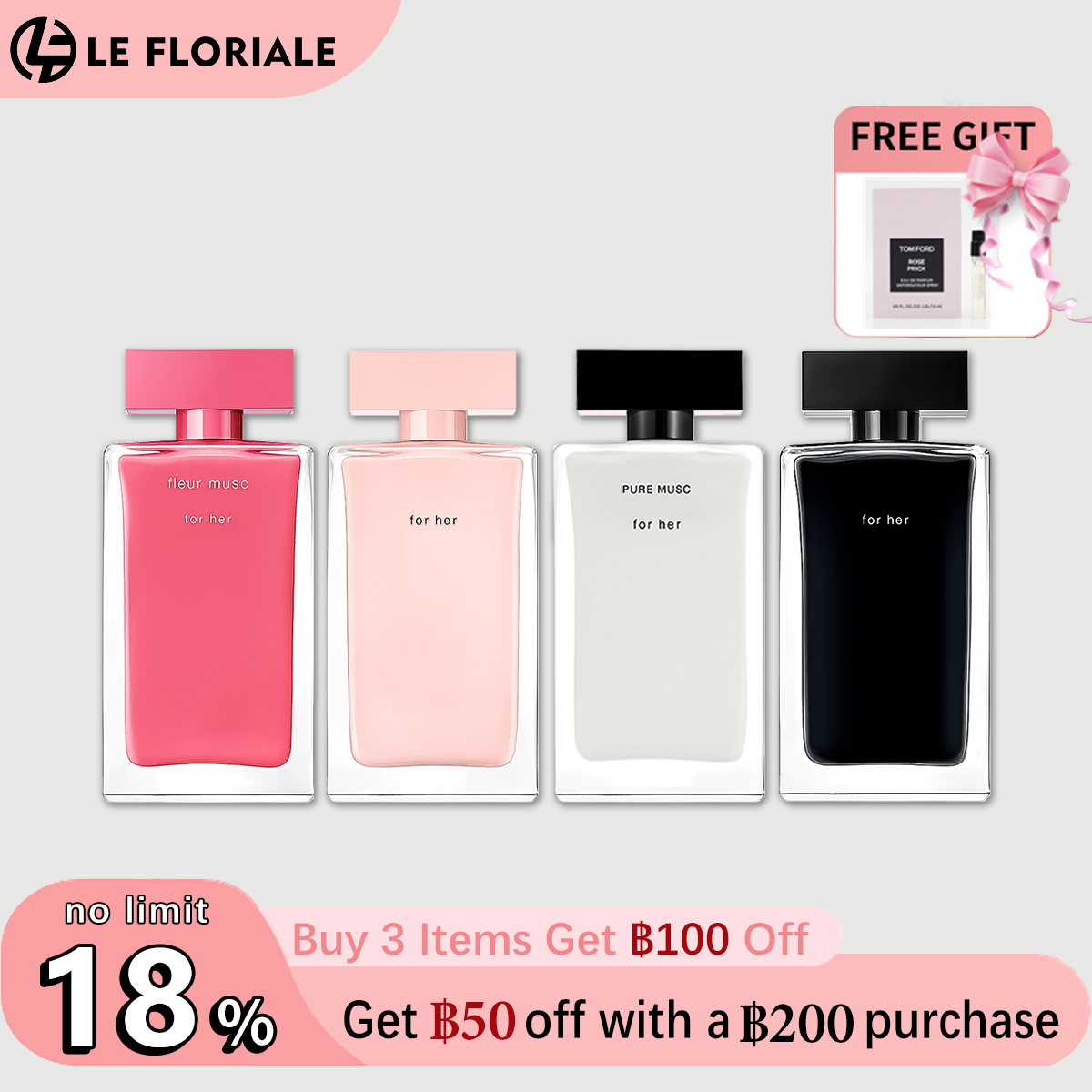 【ของแท้✓จัดส่งรวดเร็ว】for Her EDP & Fleur Musc for Her 2ml/5ml/10ml น้ําหอมผู้หญิง สินค้าขายดี ขนาดทดลอง น้ำหอมพกพา ติดทนนาน