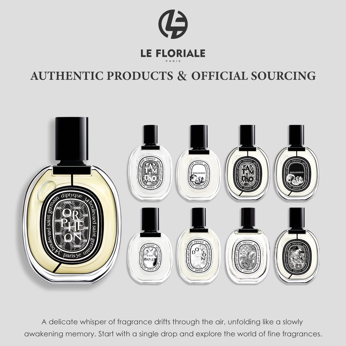 COD Diptyque Fleur de Peau EDP/Orphéon / Tam Da EDP/L'Eau Papier EDT 2ml/5ml/10ml Unisex perfume