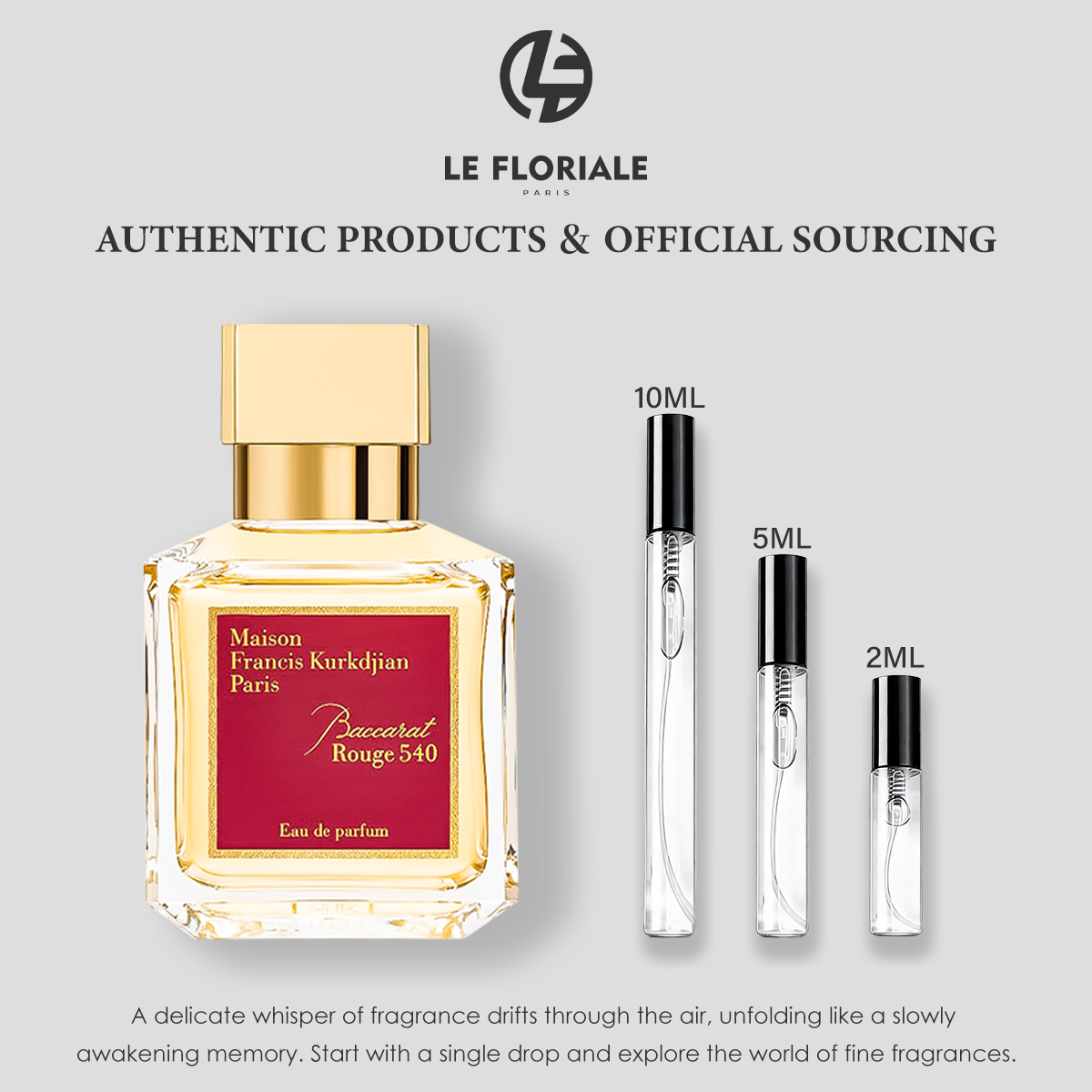 COD  MFK Baccarat Rouge 540 EDP & A La Rose & Aqua Universalis 2ml / 5ml / 10ml น้ําหอม unisex 