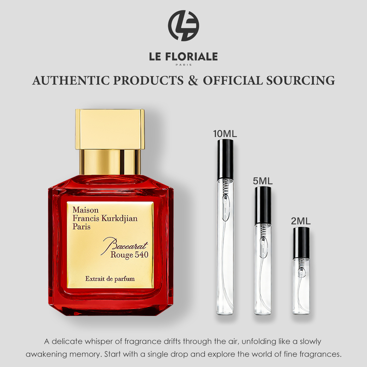 COD  MFK Baccarat Rouge 540 EDP & A La Rose & Aqua Universalis 2ml / 5ml / 10ml น้ําหอม unisex 